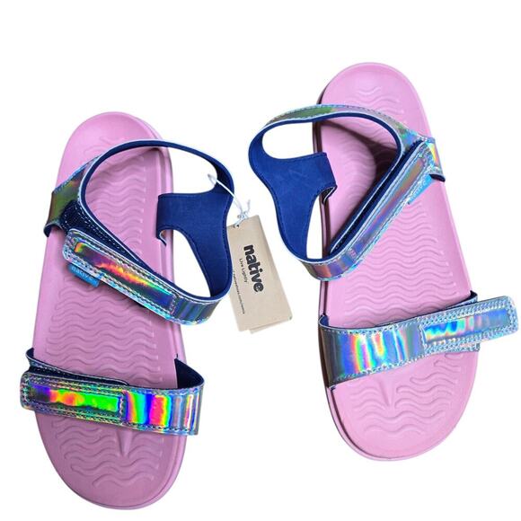 Native Charley Hologram Girl's Sandal Size: J3 - Picture 1 of 3